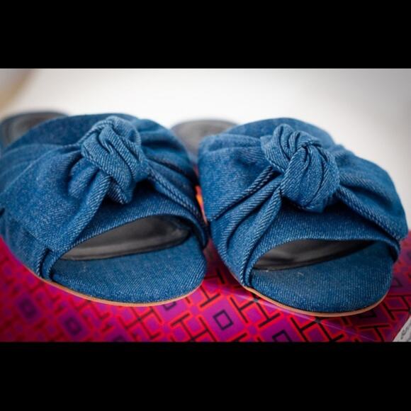 Tory Burch Annabelle Bow Slide Sandal 7M New - Picture 2 of 3